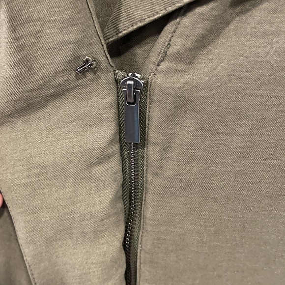 Nine West Women's Green Utility Jacket Coat Size Small Long Sleeve Pockets Zip - Picture 5 of 10